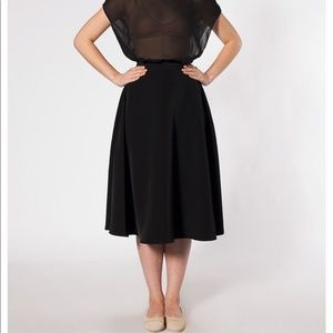 American Apparel Mid-calf Circle Skirt  (A-Line)